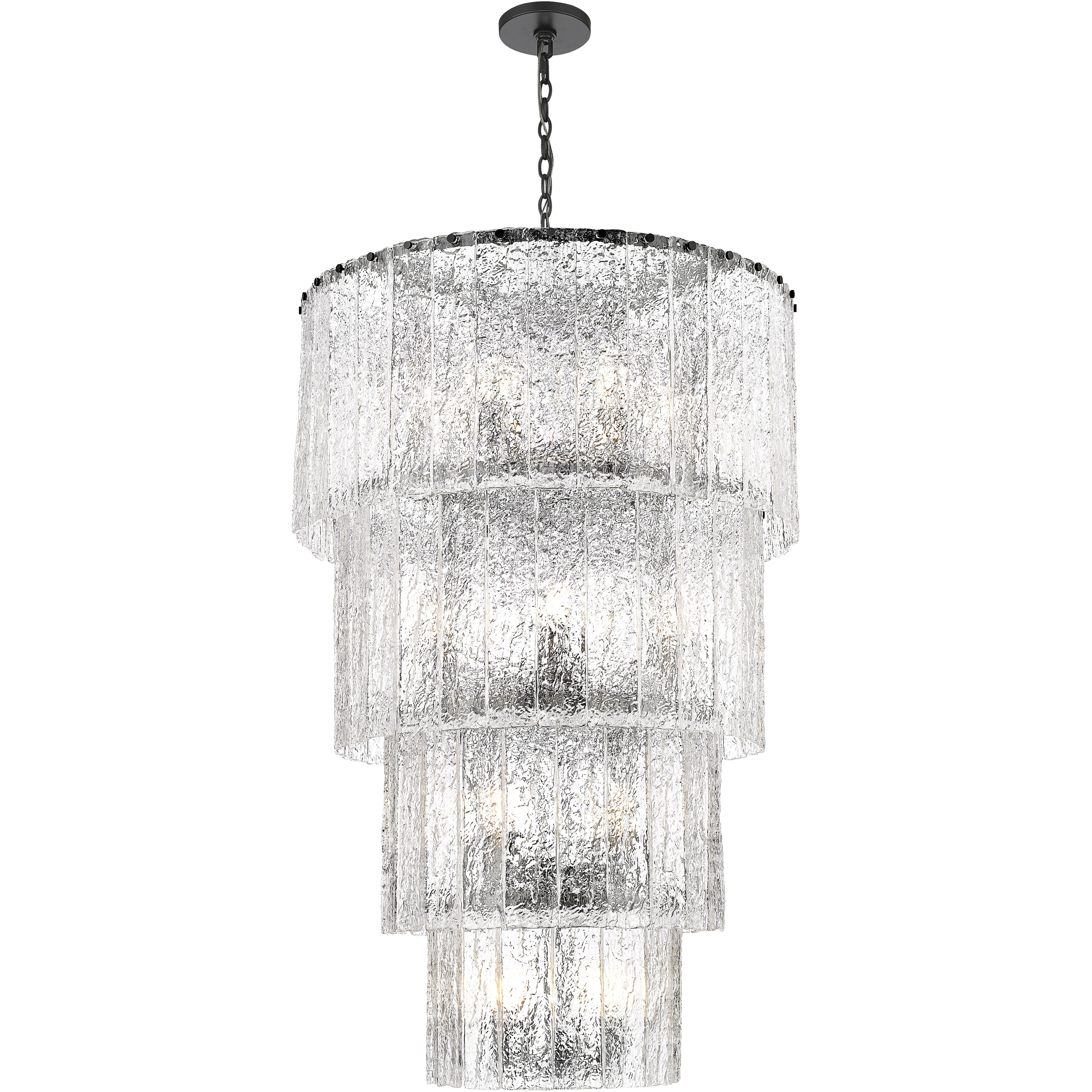Glacier 18 Light 31 inch Matte Black Chandelier Ceiling Light