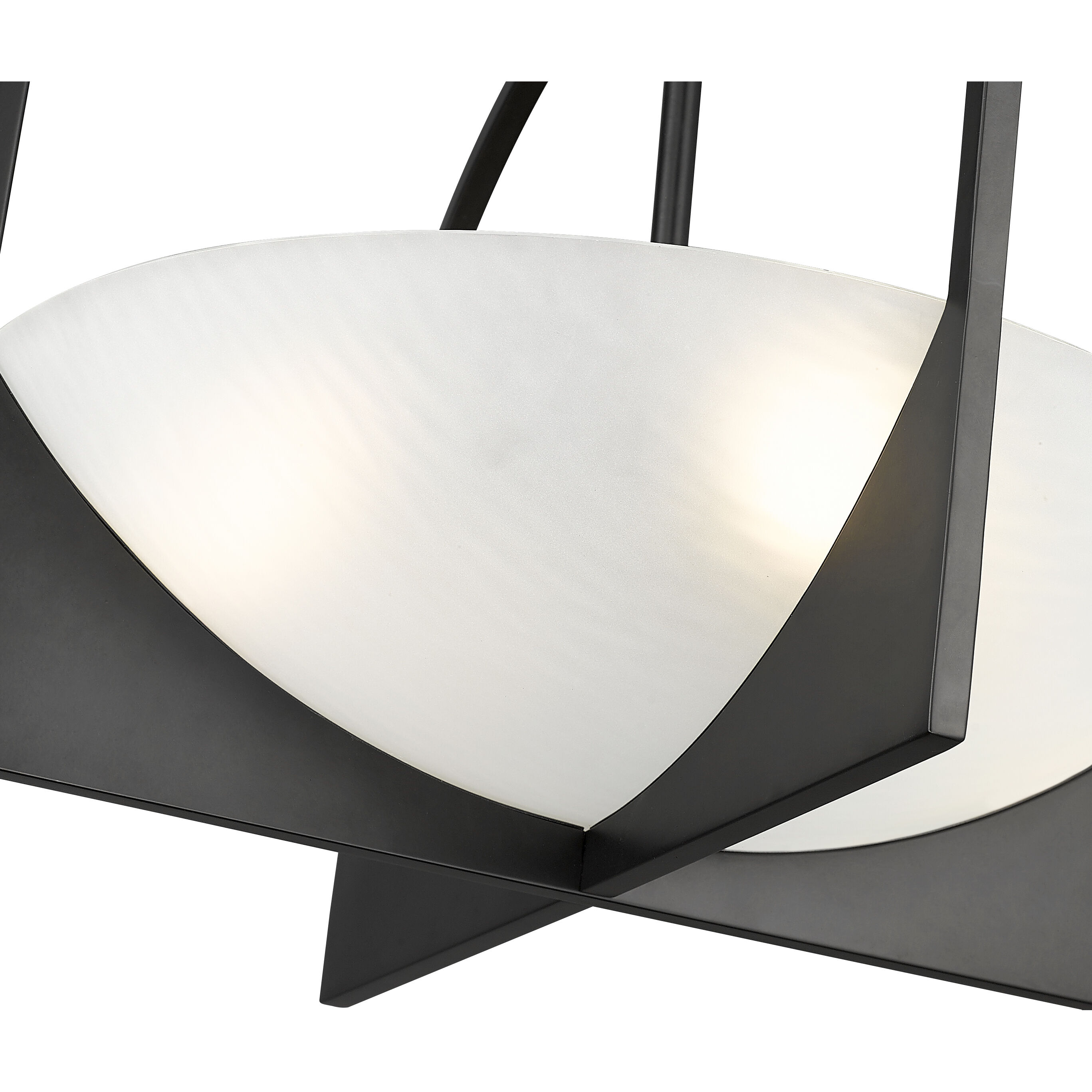 Devon 4 Light 18 inch Matte Black Semi Flush Mount Ceiling Light