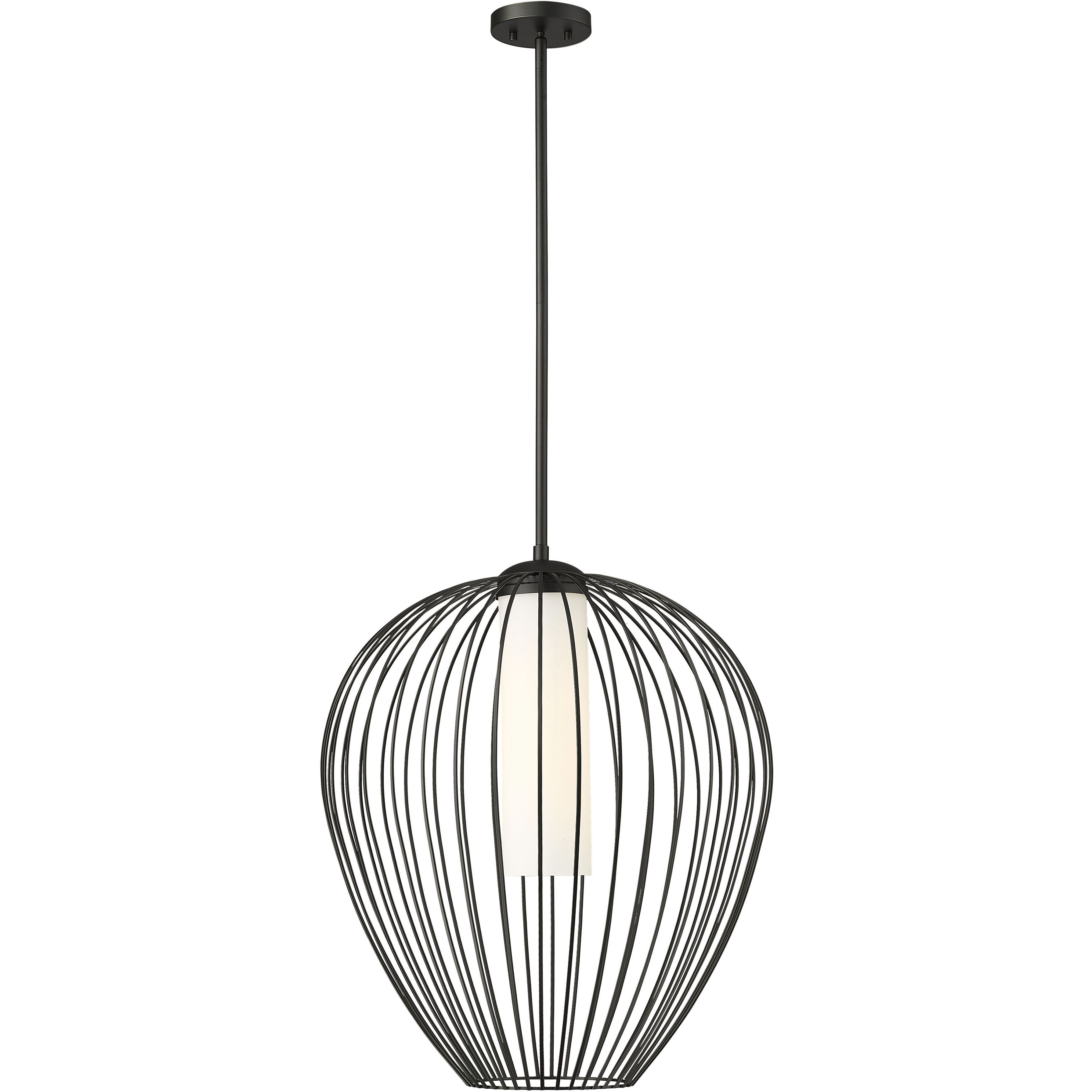 Savanti 1 Light 22 inch Matte Black Pendant Ceiling Light