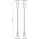 Luca LED 121.75 inch Black Outdoor Post Mounted Fixture