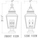 Raphael 3 Light 29.25 inch Sand Black Outdoor Pier Mounted Fixture