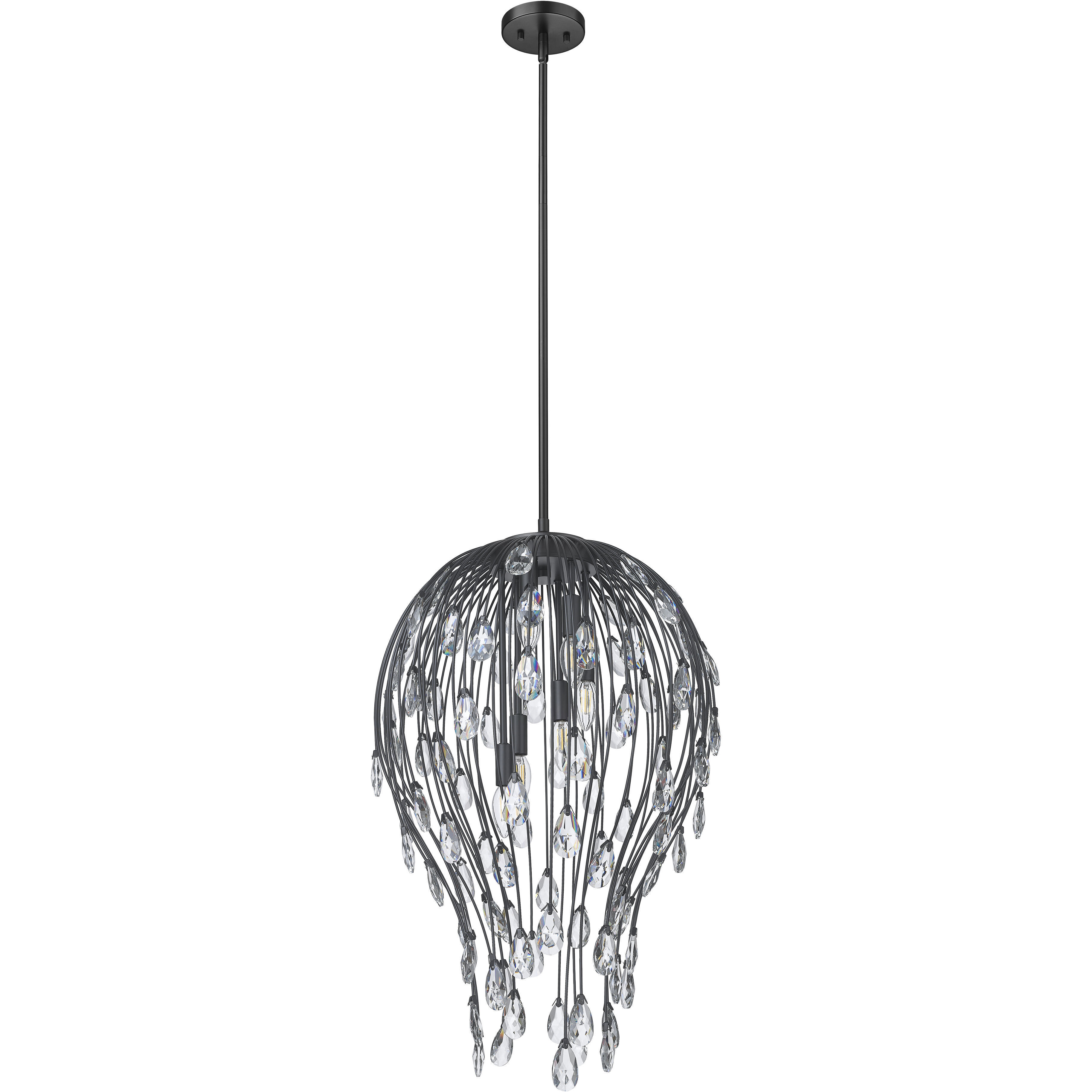 Gabriella 6 Light 18 inch Matte Black Pendant Ceiling Light