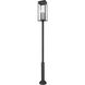 Nova 5 Light 129.75 inch Black Outdoor Post Mounted Fixture in Clear Glass