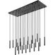 Forest Linear Chandelier Ceiling Light in Matte Black