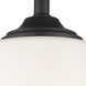 Bordeaux 1 Light 5.5 inch Bronze Flush Mount Ceiling Light