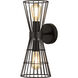 Alito 2 Light 7 inch Matte Black Wall Sconce Wall Light