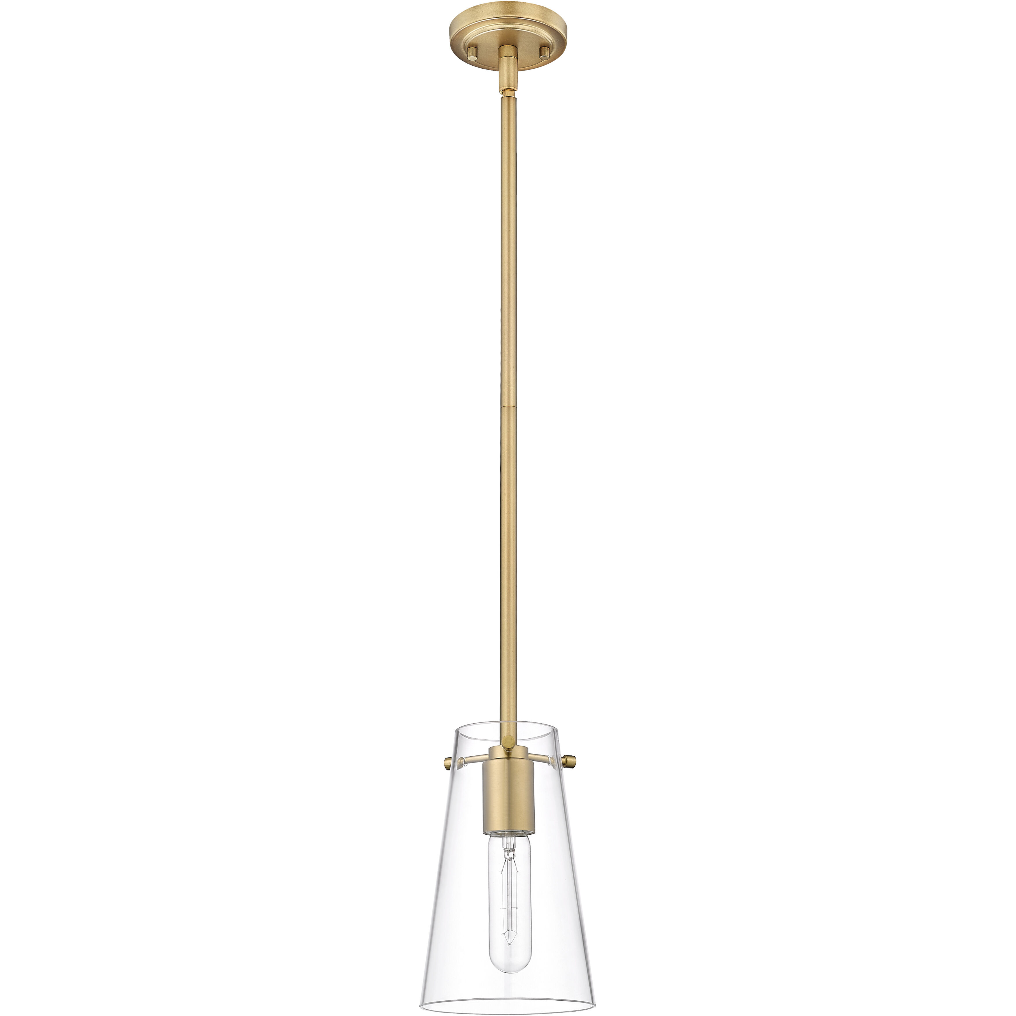 Kira 1 Light 5 inch Modern Gold Pendant Ceiling Light