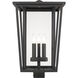 Seoul 3 Light 22.25 inch Oil Rubbed Bronze Outdoor Post Mount Fixture in 18