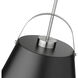 Z-Studio 1 Light 18 inch Matte Black and Brushed Nickel Pendant Ceiling Light