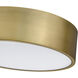 Harley 4 Light 20 inch Rubbed Brass Flush Mount Ceiling Light
