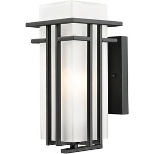 Abbey 1 Light 12 inch Black Outdoor Wall Sconce
