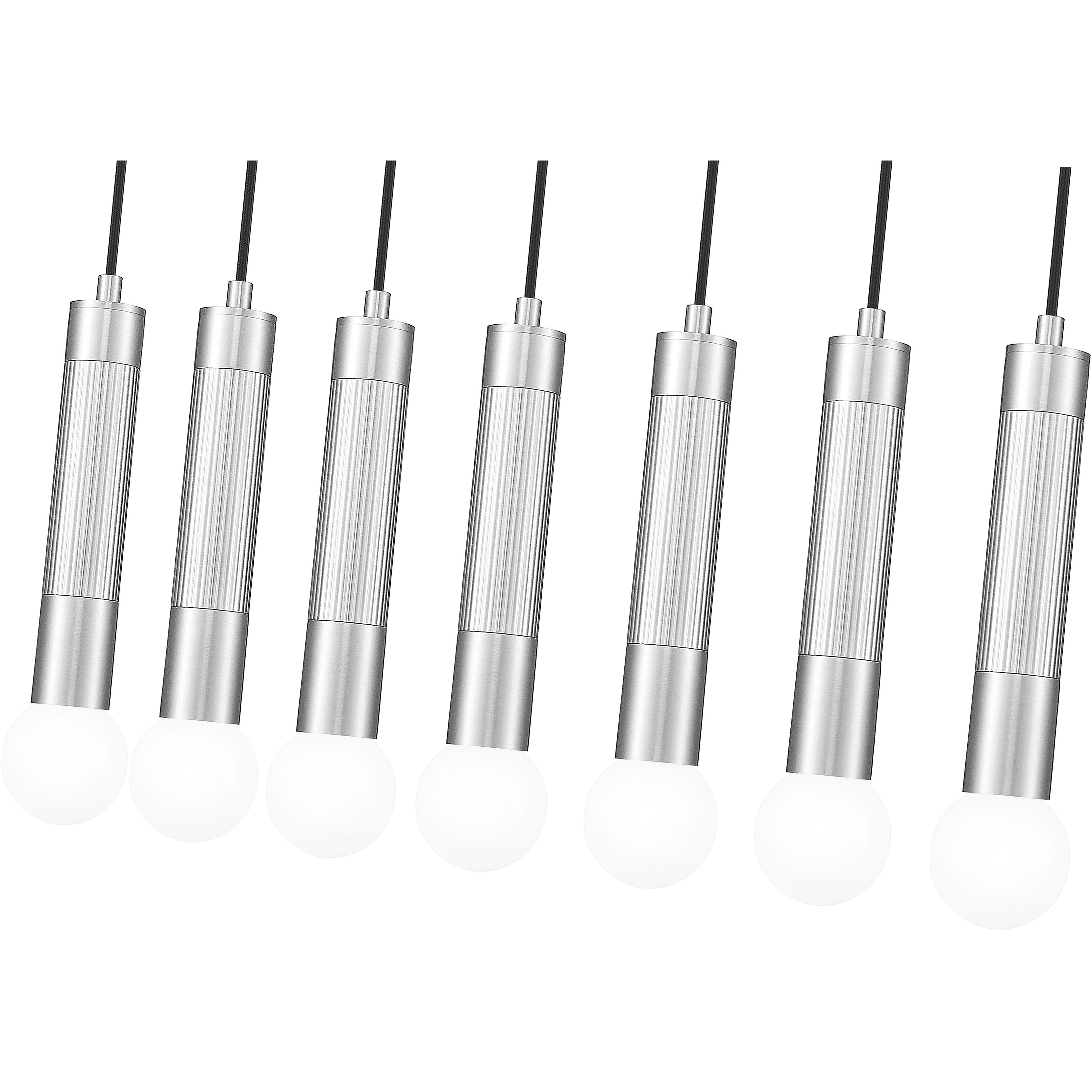 Stari Linear Chandelier Ceiling Light in Brushed Nickel