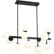 Midnetic 11 Light 38.25 inch Matte Black Linear Chandelier Ceiling Light