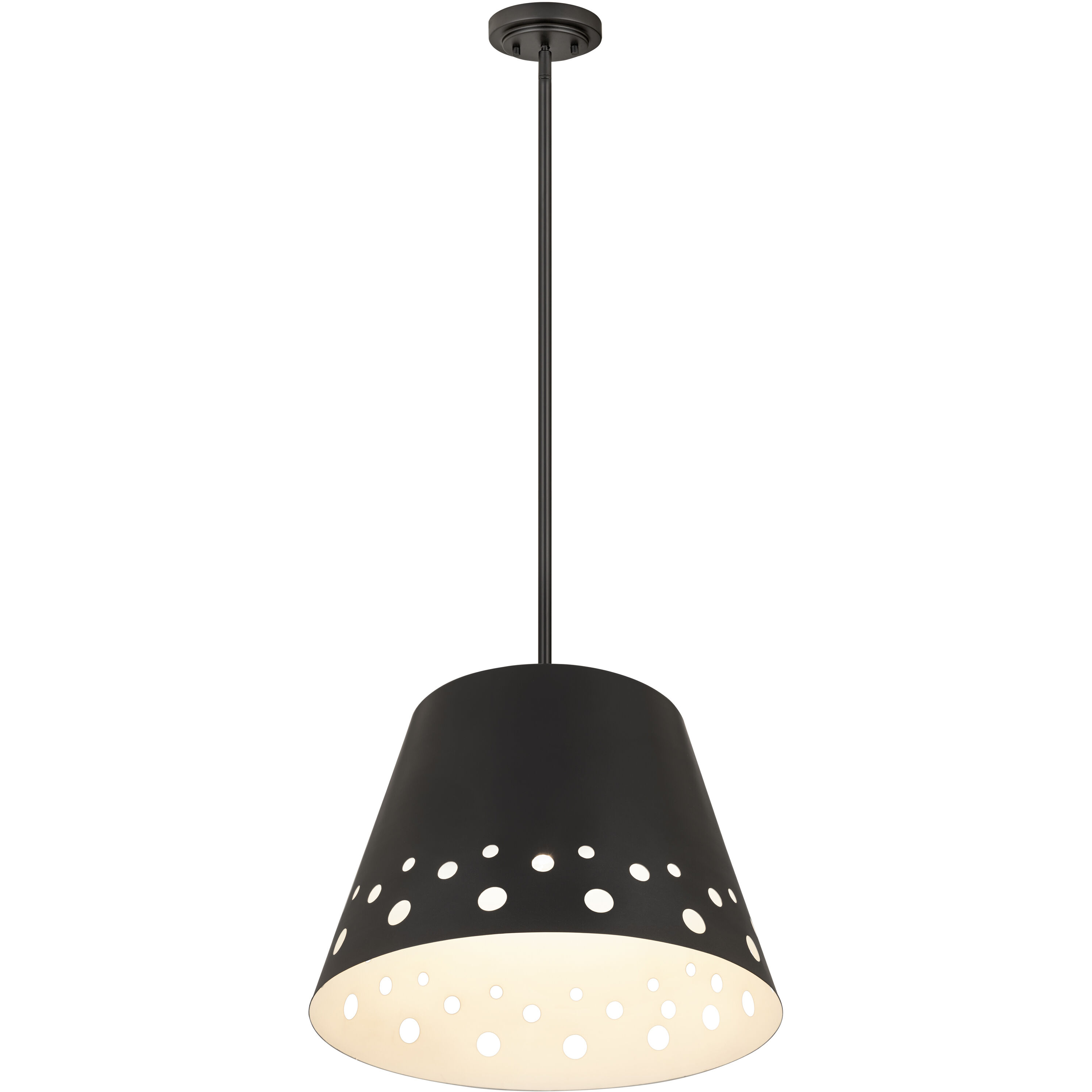 Katie 1 Light 18 inch Matte Black Chandelier Ceiling Light
