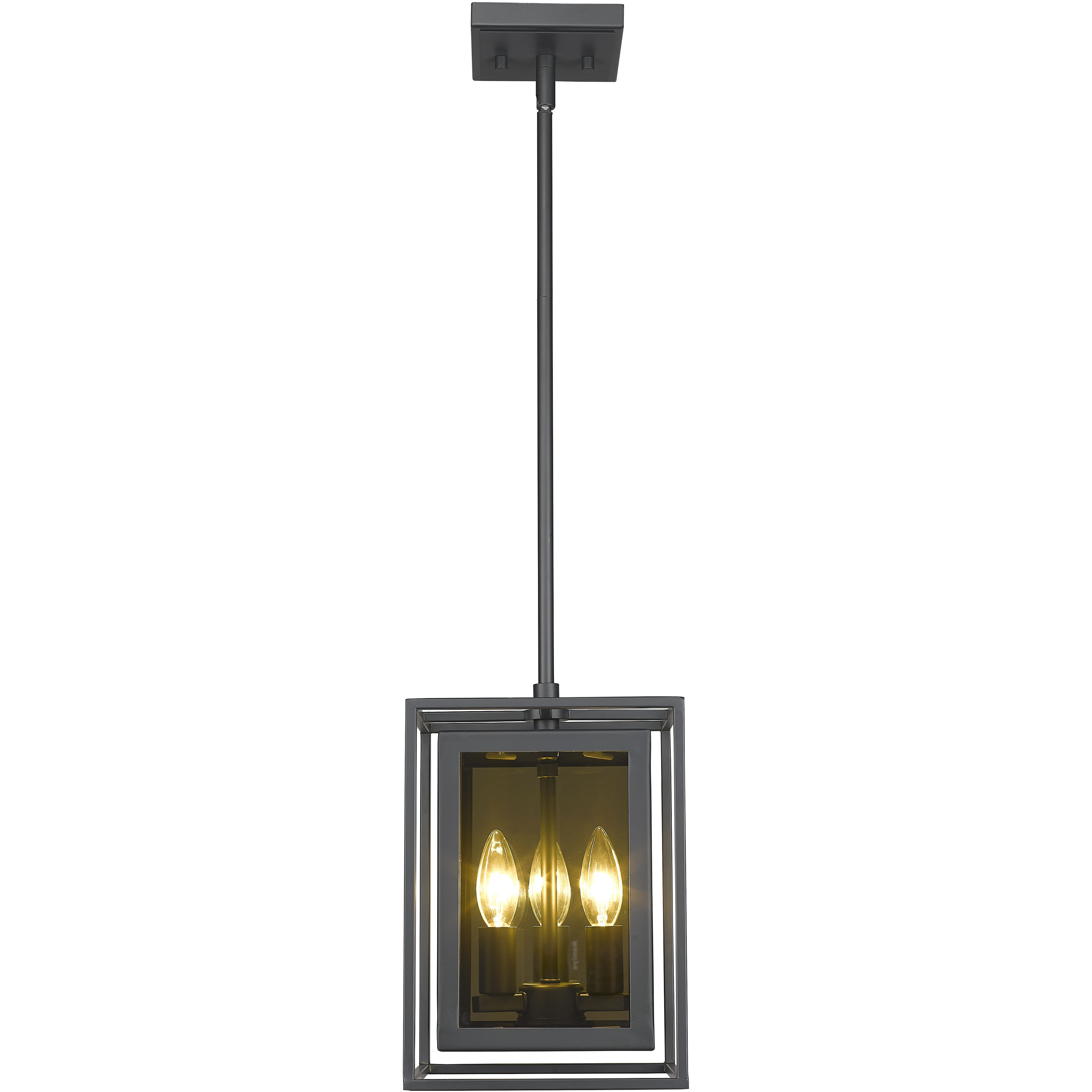 Infinity 3 Light 8 inch Misty Charcoal Pendant Ceiling Light
