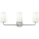 Montford 3 Light 24 inch Brushed Nickel Bath Vanity Light Wall Light