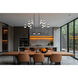 Allistair Linear Chandelier Ceiling Light in Matte Black