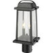 Millworks 2 Light 16.75 inch Black Outdoor Post Mount Fixture