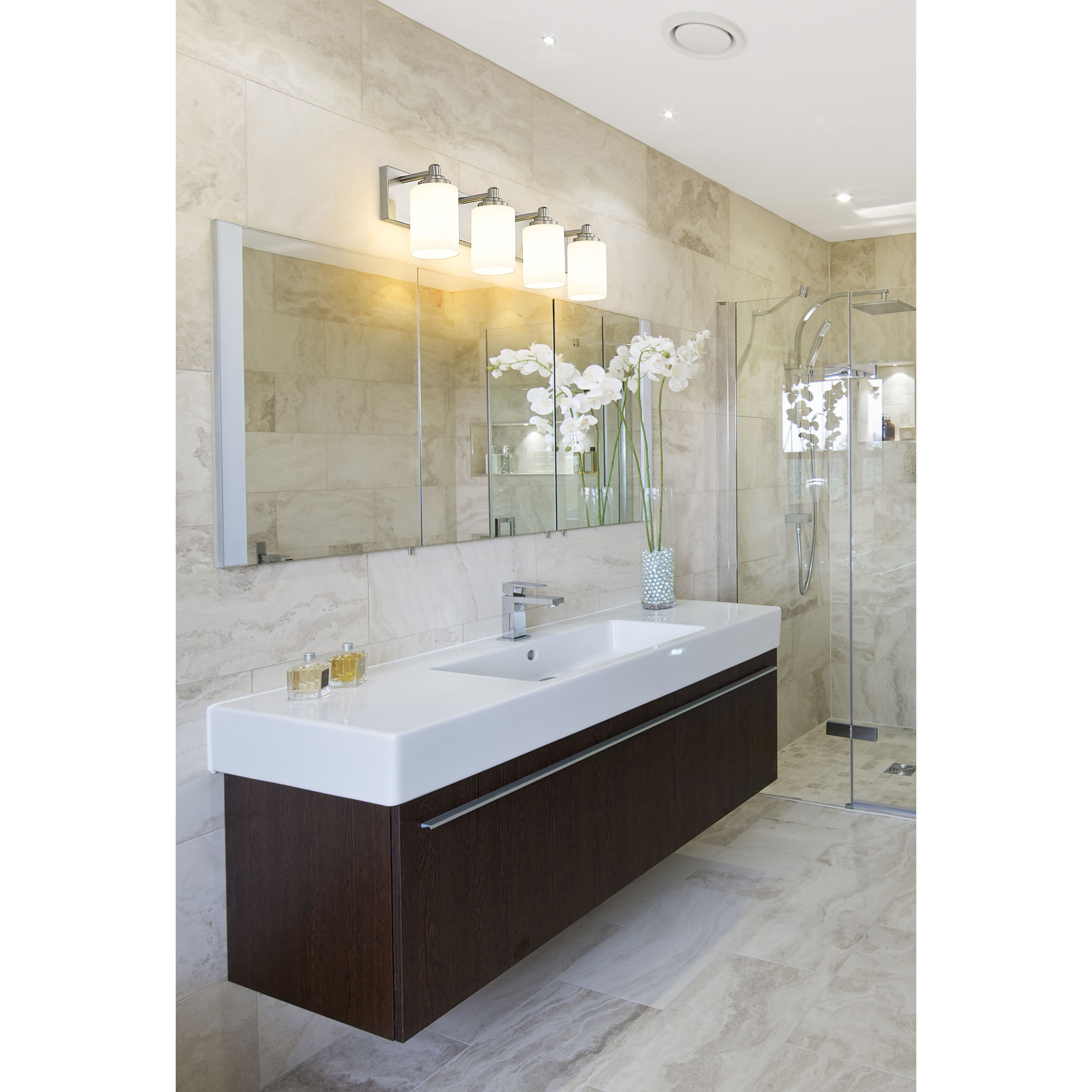 Soledad 4 Light 31.5 inch Brushed Nickel Vanity Wall Light