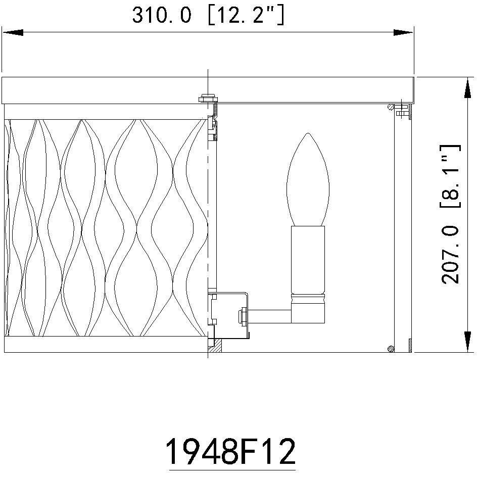 Harden 3 Light 12.25 inch Matte Black Flush mount Ceiling Light