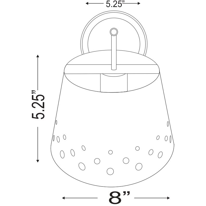 Katie 1 Light 8 inch Rubbed Brass Wall Sconce Wall Light