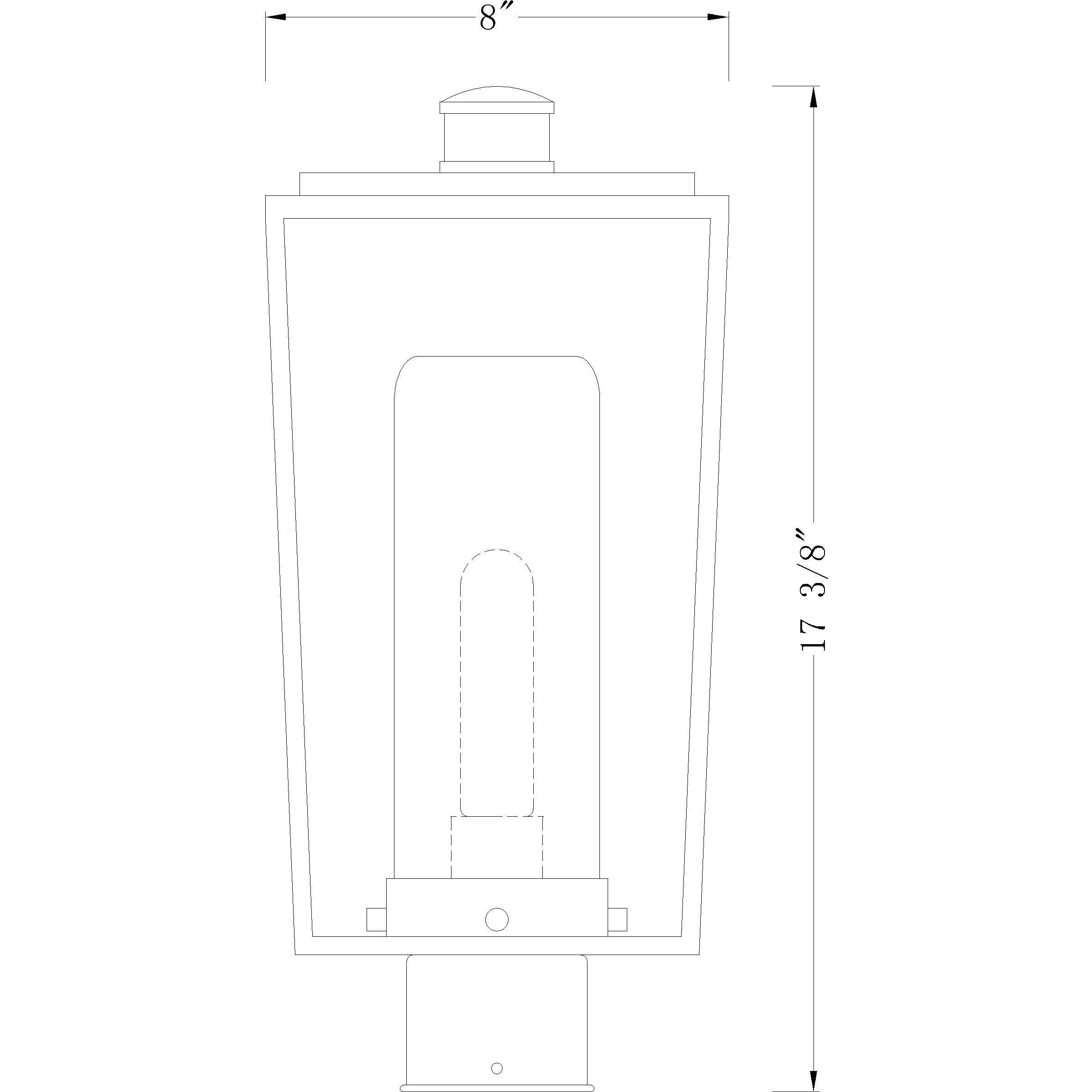 Sheridan 1 Light 17.5 inch Black Outdoor Post Mount Fixture