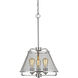 Iuka 3 Light 16 inch Brushed Nickel Pendant Ceiling Light in Brushed Nickel Steel