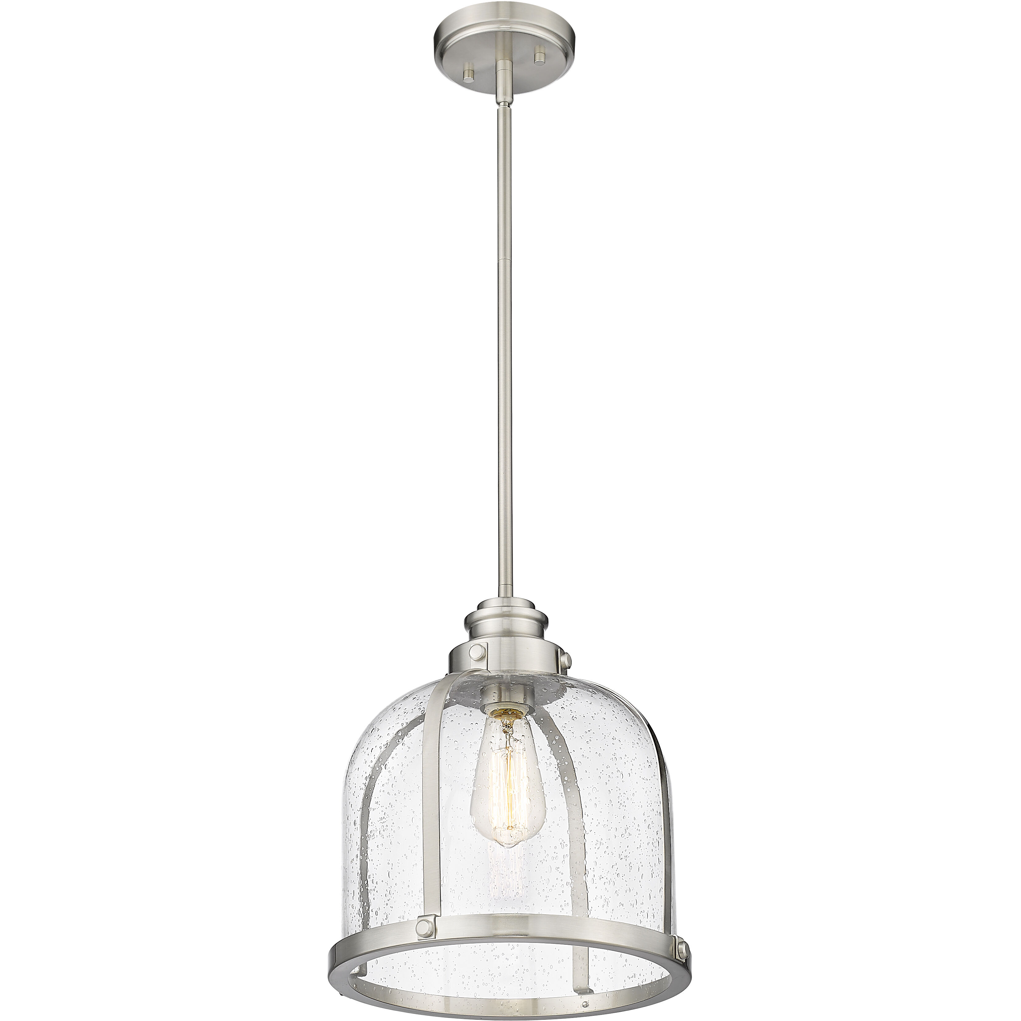Burren 1 Light 12.25 inch Brushed Nickel Pendant Ceiling Light