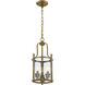 Wyndham 3 Light 8.5 inch Heirloom Brass Chandelier Ceiling Light