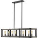 Kirkland 8 Light 44 inch Ashen Barnboard Linear Chandelier Ceiling Light