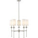 Emily 5 Light 28 inch Brushed Nickel Chandelier Ceiling Light