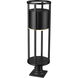 Luca LED 29.75 inch Black Outdoor Pier Mounted Fixture