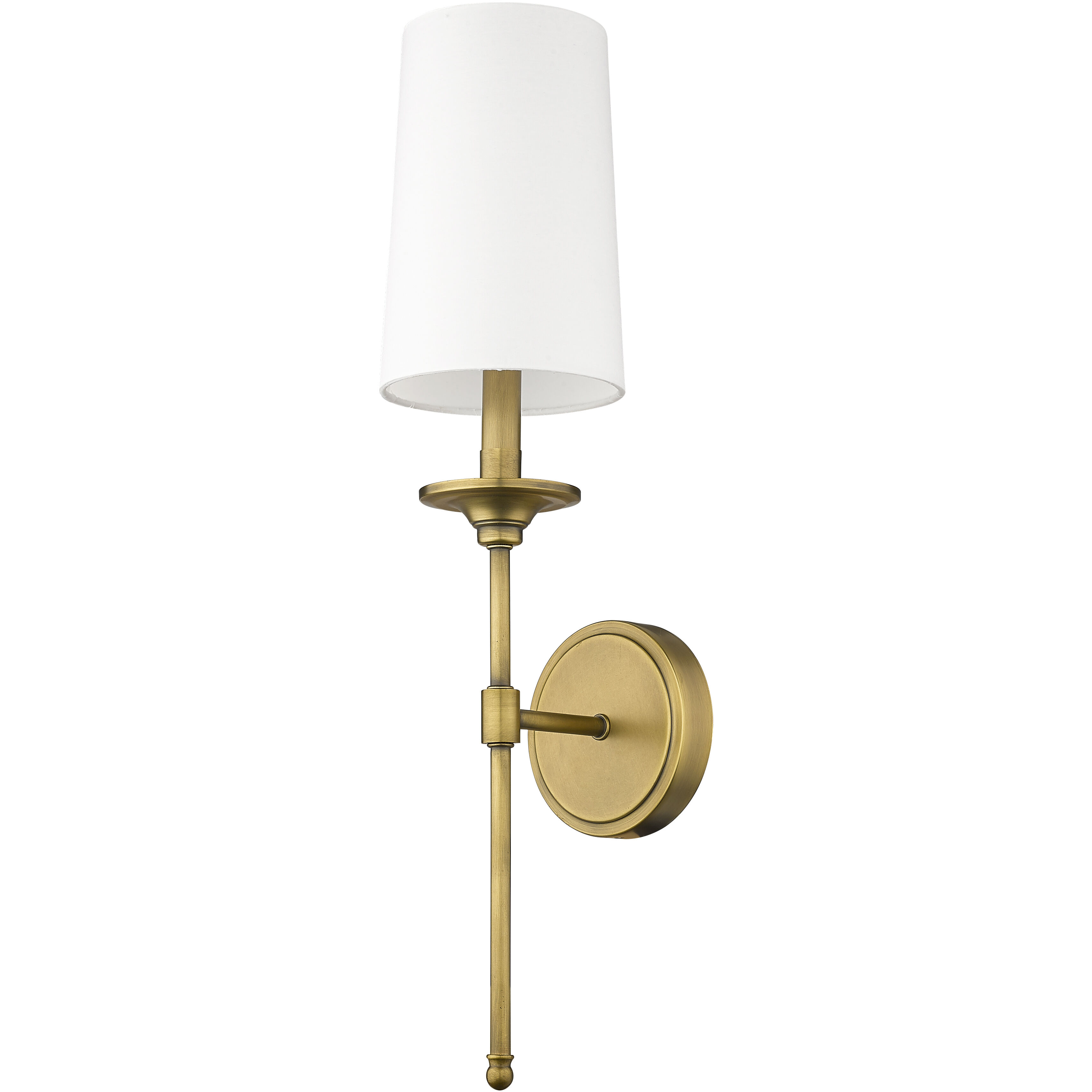 Emily Wall Sconce Wall Light in Rubbed Brass
