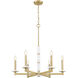 Kaden 6 Light 28 inch Modern Gold Chandelier Ceiling Light