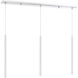 Forest LED 46 inch Chrome Linear Chandelier Ceiling Light in 3, 20, Matte White Steel