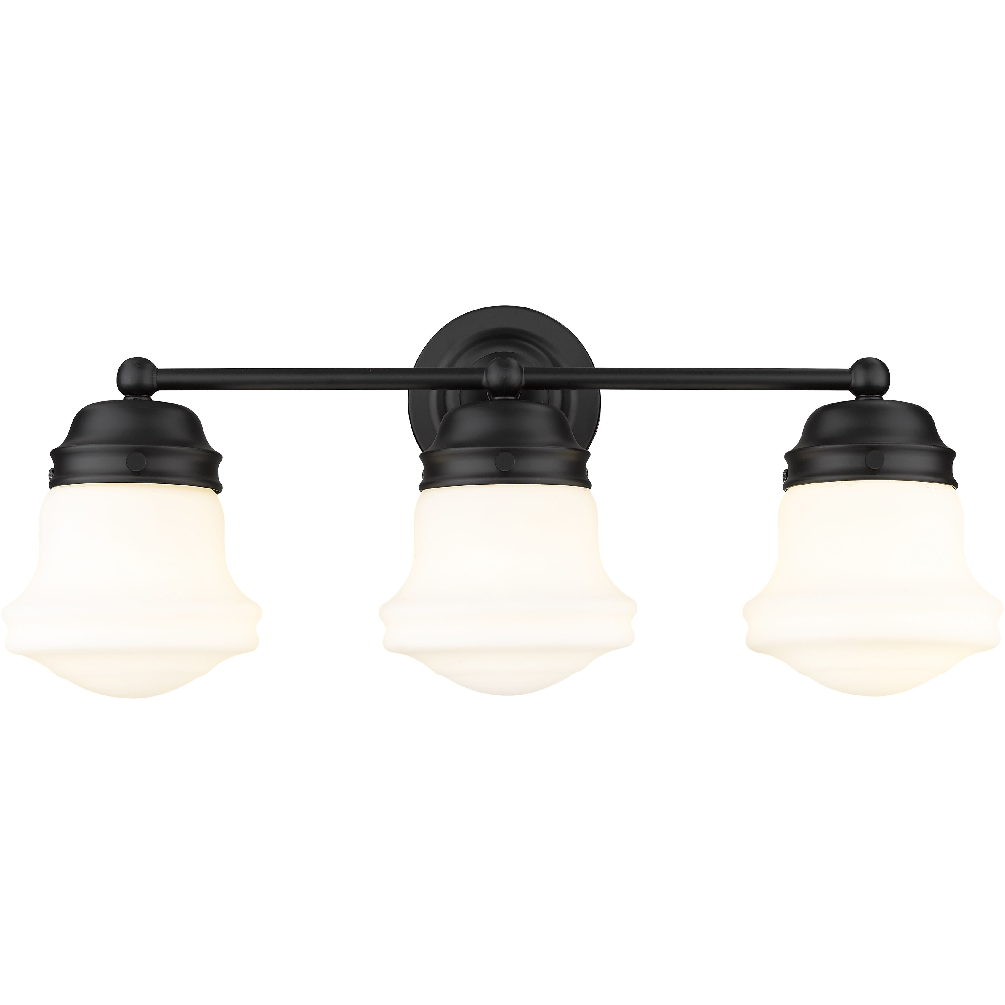 Vaughn 3 Light 22.5 inch Matte Black Vanity Wall Light