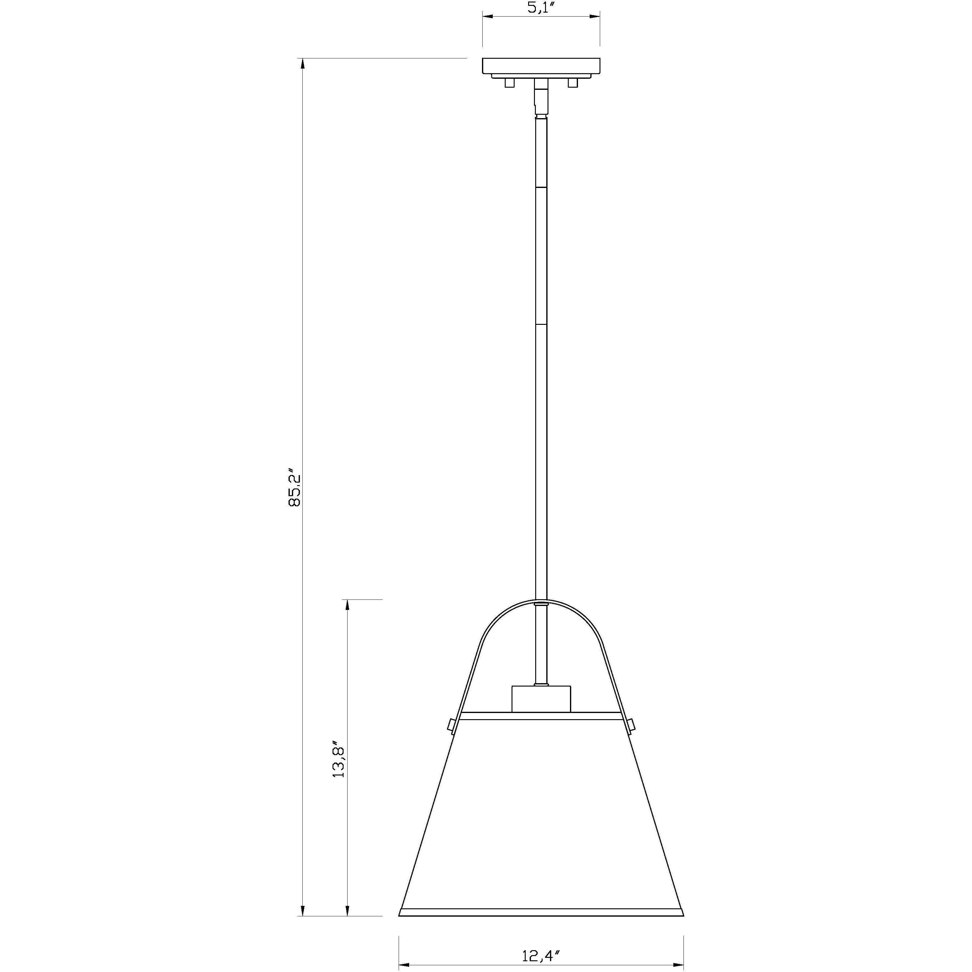 Z-Studio 1 Light 12.5 inch Brushed Nickel Pendant Ceiling Light