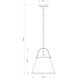 Z-Studio 1 Light 12.5 inch Brushed Nickel Pendant Ceiling Light