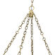 Anders LED 22 inch Rubbed Brass Chandelier Ceiling Light