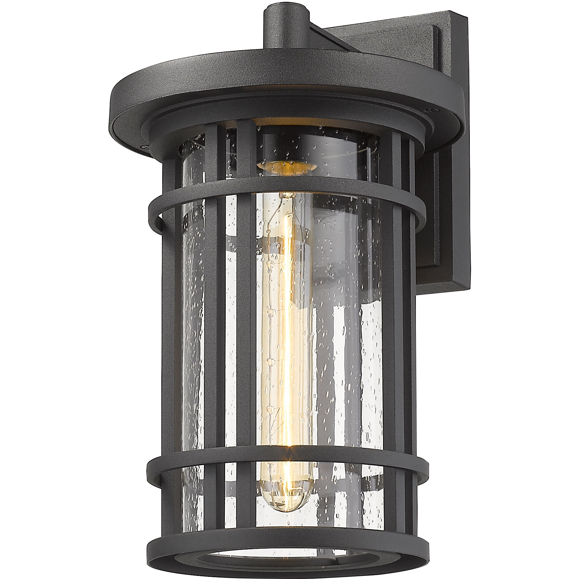 Jordan 1 Light 13.5 inch Black Outdoor Wall Light