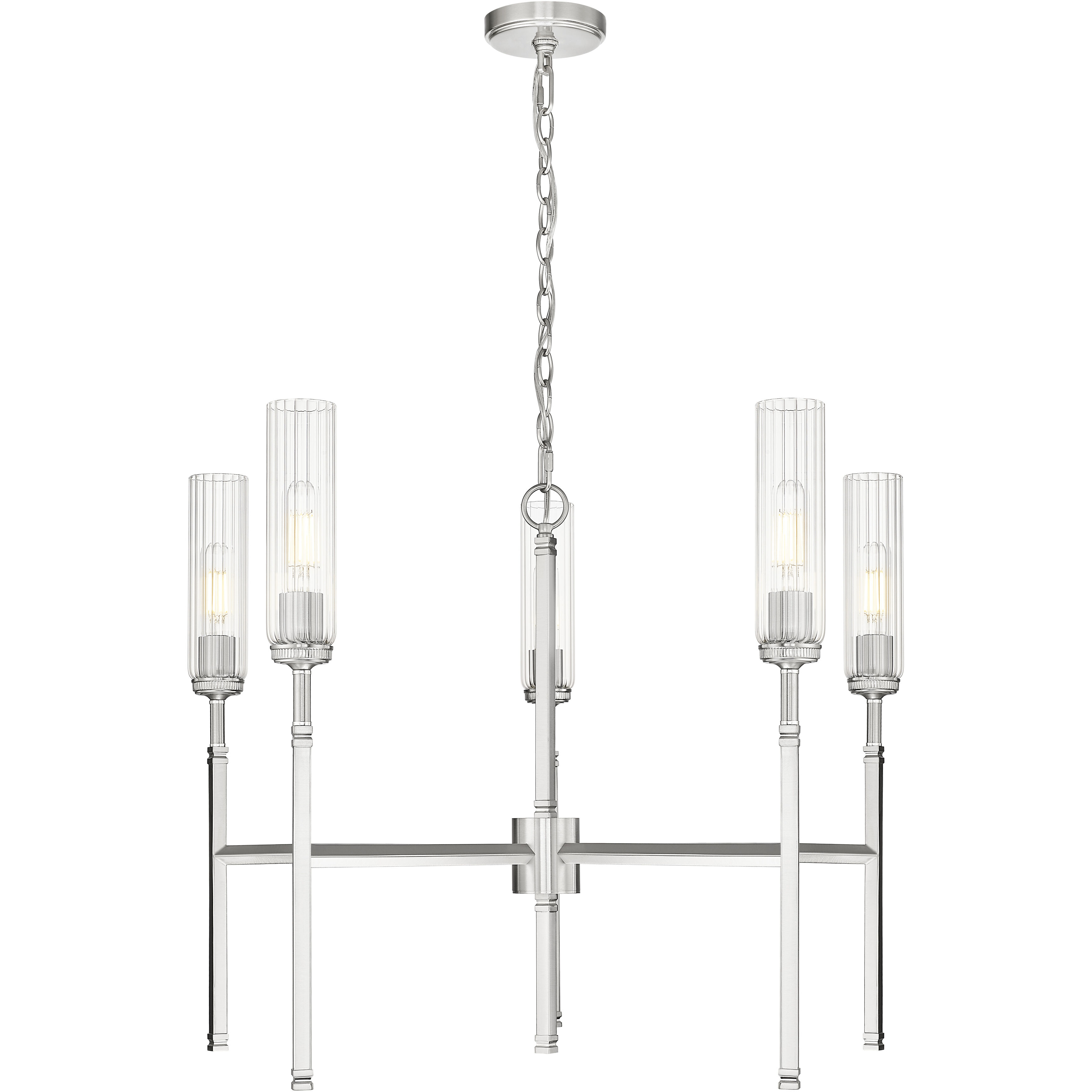 Esme 5 Light 32 inch Brushed Nickel Chandelier Ceiling Light