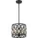 Dealey 3 Light 11.25 inch Matte Black Chandelier Ceiling Light