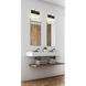 Fontaine 2 Light 14 inch Matte Black Vanity Wall Light