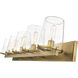 Callista 5 Light 47 inch Rubbed Brass Vanity Wall Light