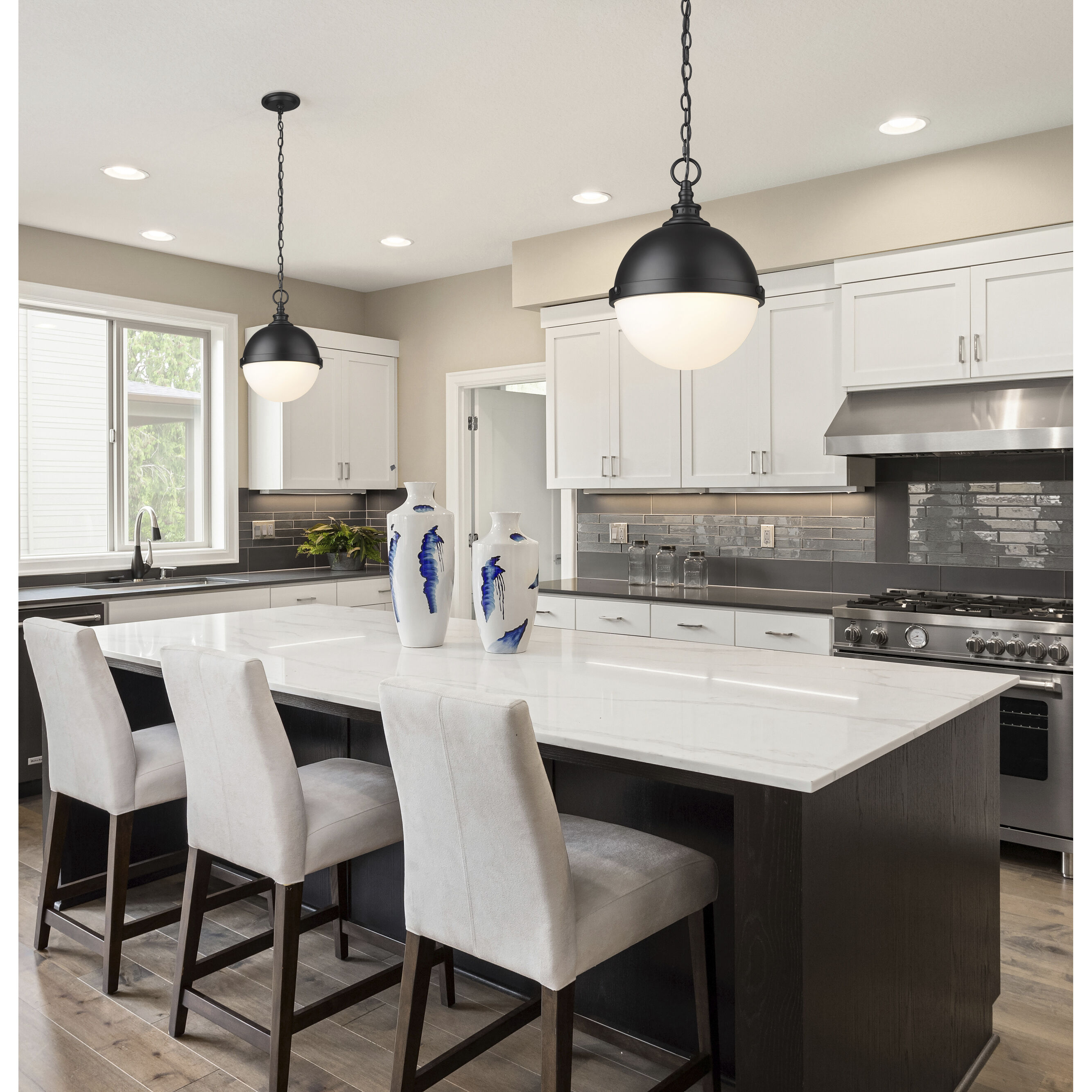 Peyton 2 Light 11.25 inch Matte Black Pendant Ceiling Light