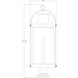 Roundhouse 1 Light 33.25 inch Black Outdoor Pier Mounted Fixture