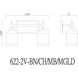 Cadoc 2 Light 15 inch Chrome Bath Vanity Light Wall Light
