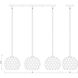 Chloe 3 Light 36 inch Brushed Nickel Linear Chandelier Ceiling Light