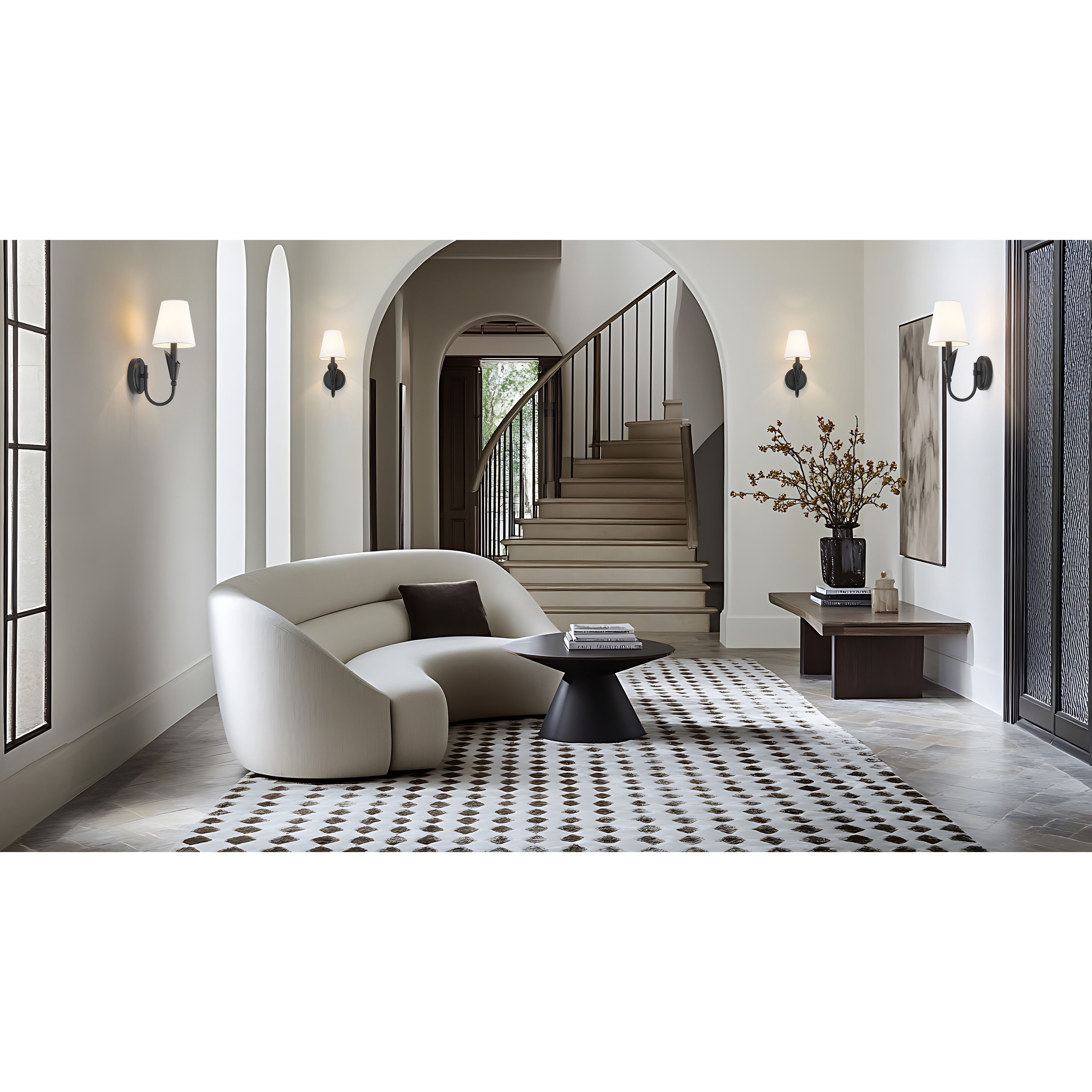 Claudelle Wall Sconce Wall Light in Matte Black