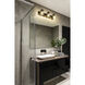 Beckett 3 Light 23 inch Matte Black Vanity Wall Light